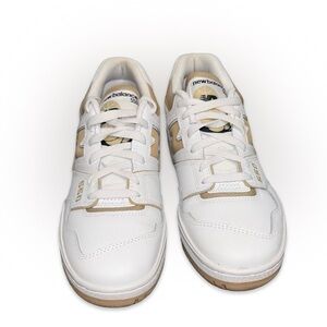 New Balance White and Tan Athletic Shoes